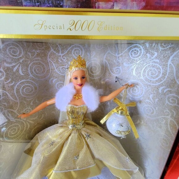 BARBIE Doll Gold Celebration 2000 Edition with Ornament New in Box - Picture 12 of 14
